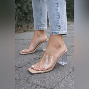 ✨ Clear Strap Heels | Boutique Brand | Size 40 ✨